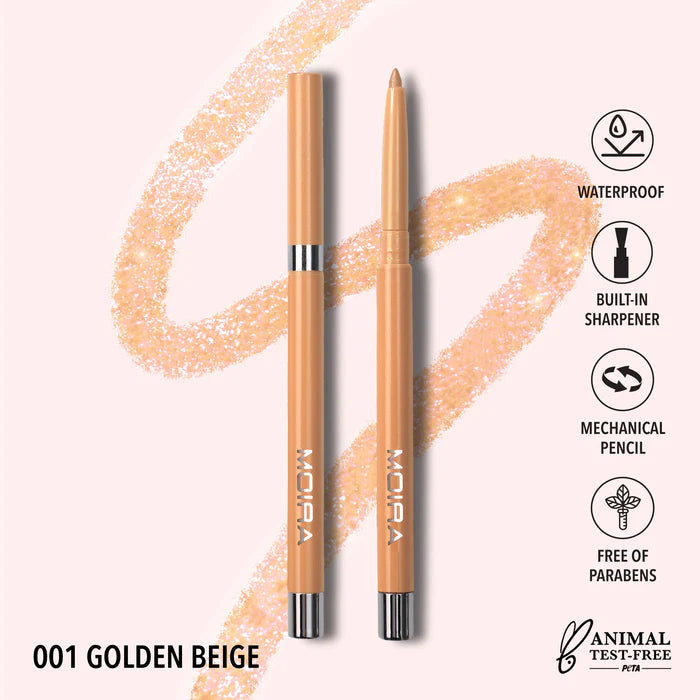 Moira Statement Shimmer Liner (001, Golden Beige)