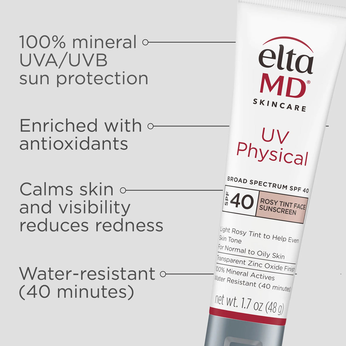 Elta MD UV Physical Broad Spectrum SPF 40- Rosy Tint
