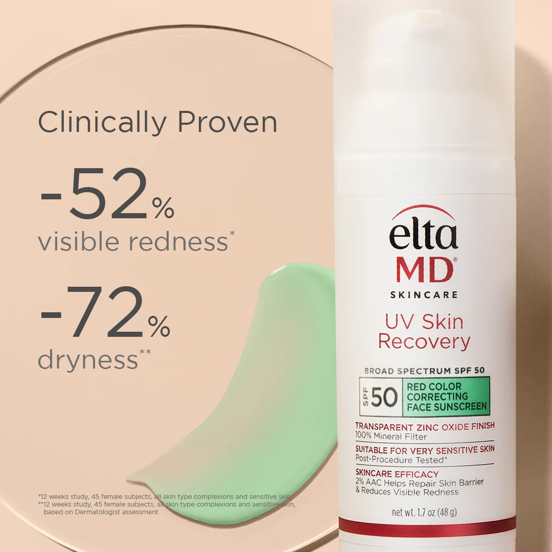 Elta MD UV Skin Recovery Red Color Correcting Green Tint SPF 50