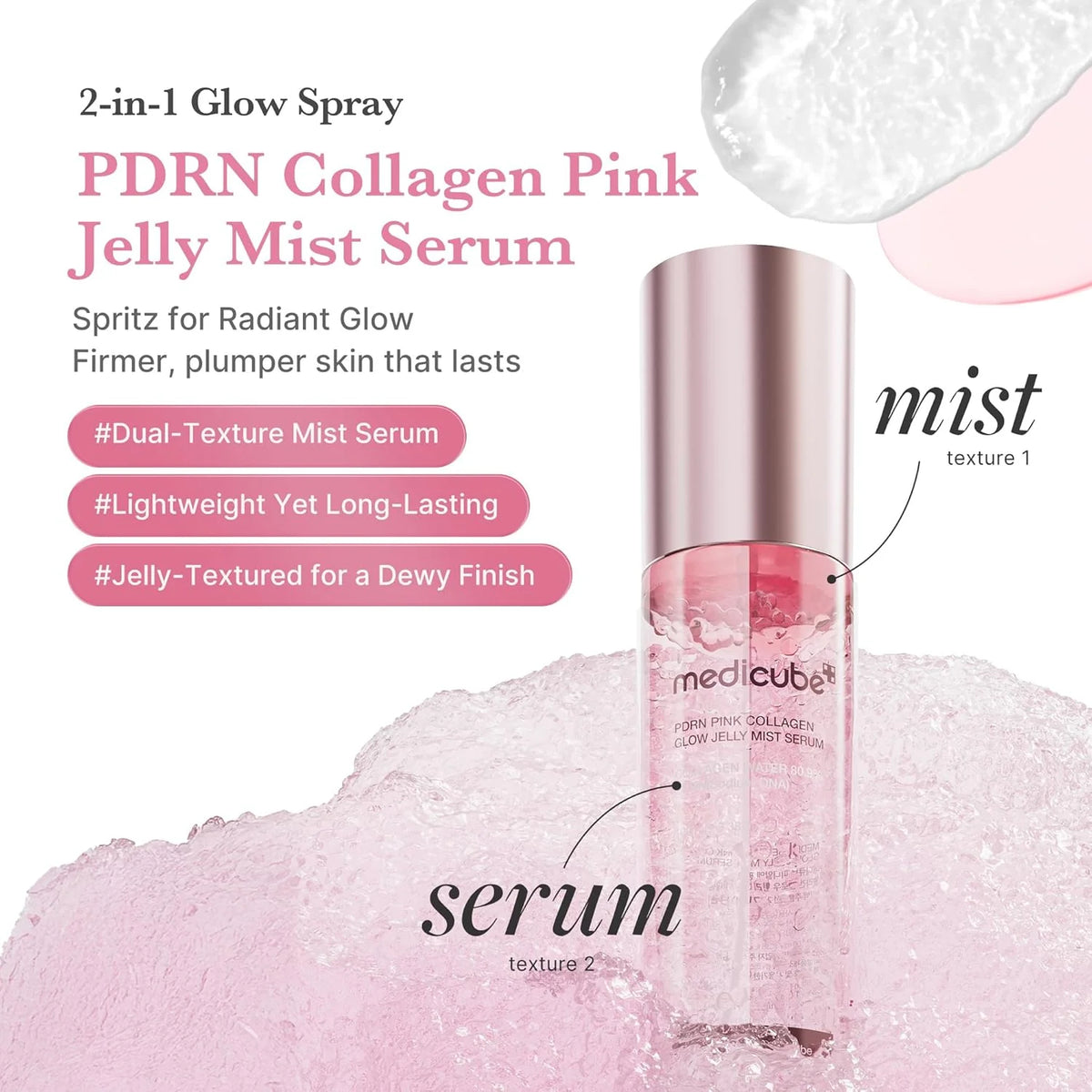Medicube PDRN Collagen Glow Jelly Mist Serum