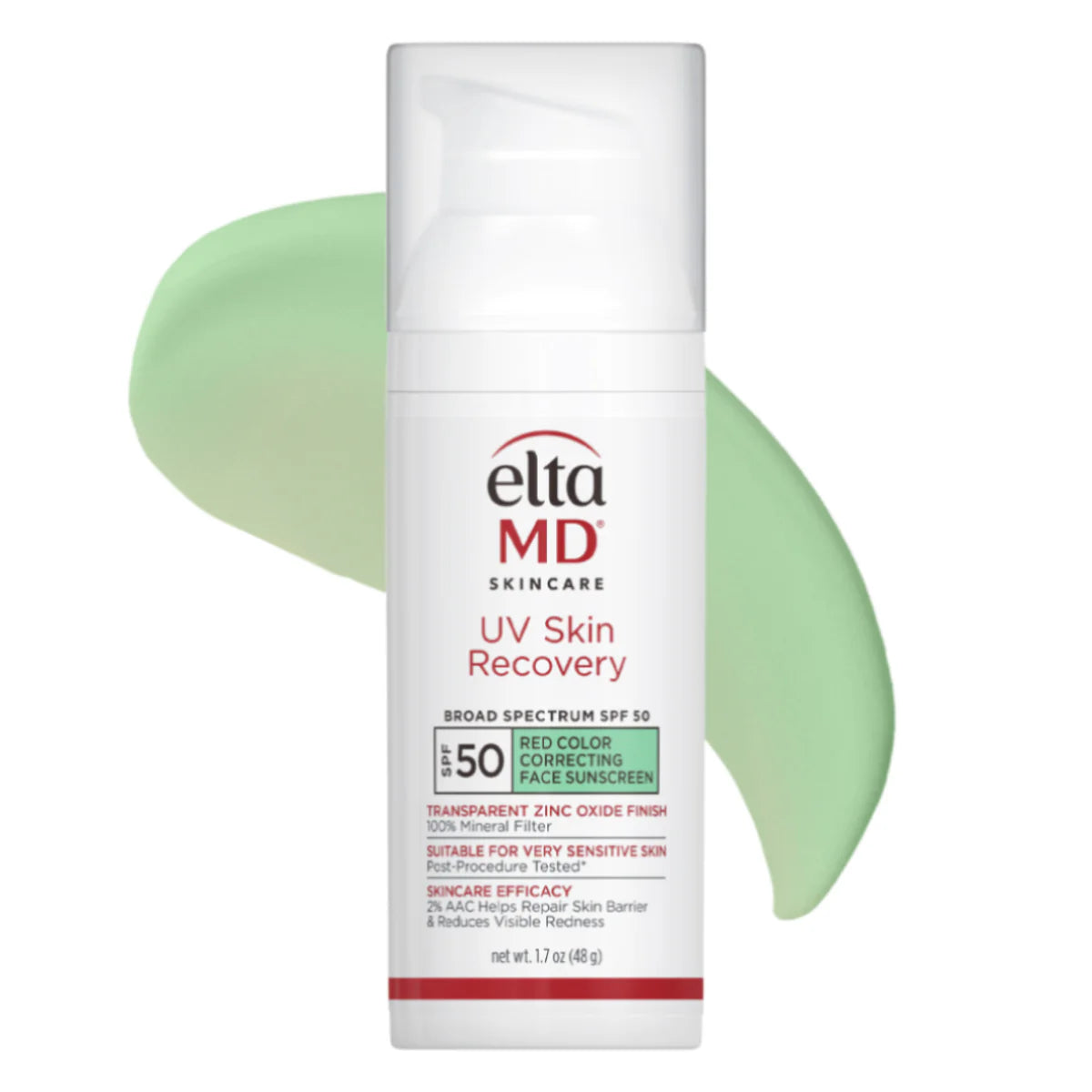 Elta MD UV Skin Recovery Red Color Correcting Green Tint SPF 50