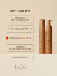 NUDA Bronzefoam Self Tanning Mousse Dark