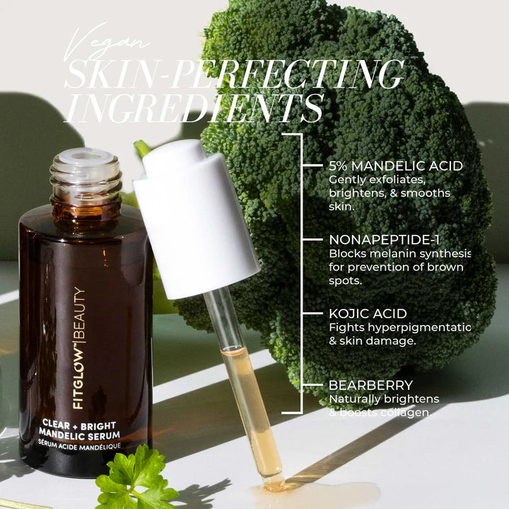 Fitglow Beauty Clear + Bright Mandelic Serum Drops