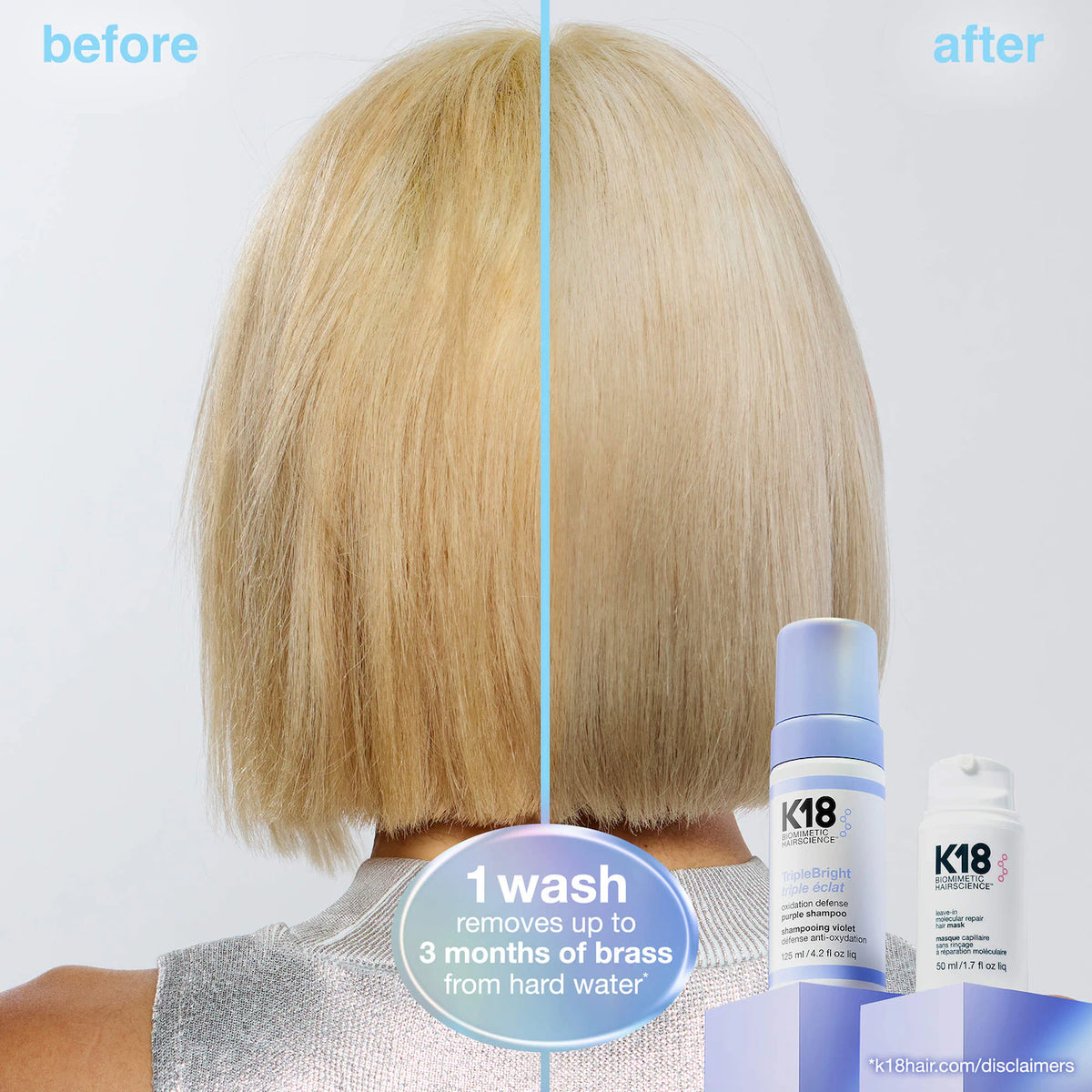 K18 TripleBright Purple Shampoo