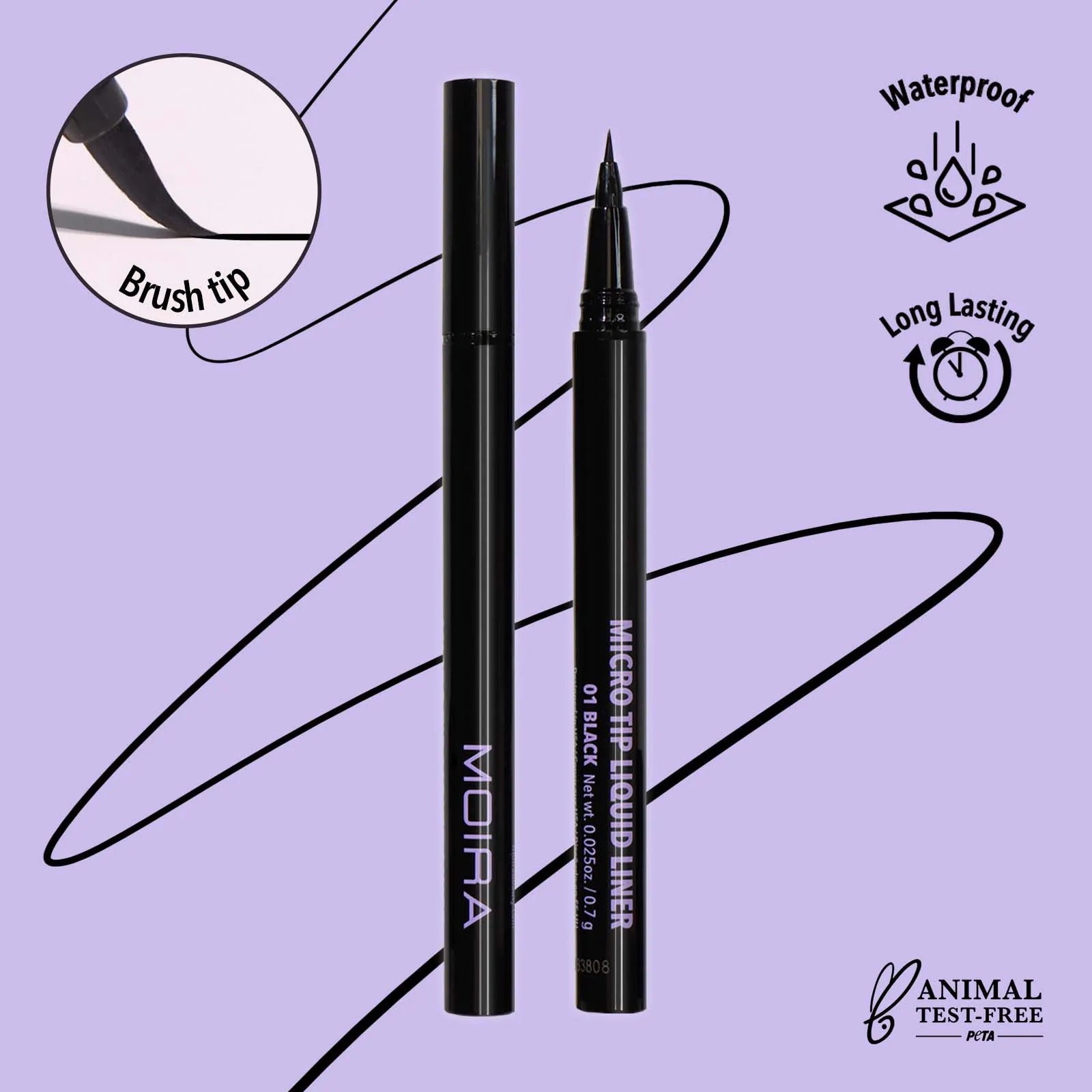 Moira Liquid Liner Micro Tip 001 Black