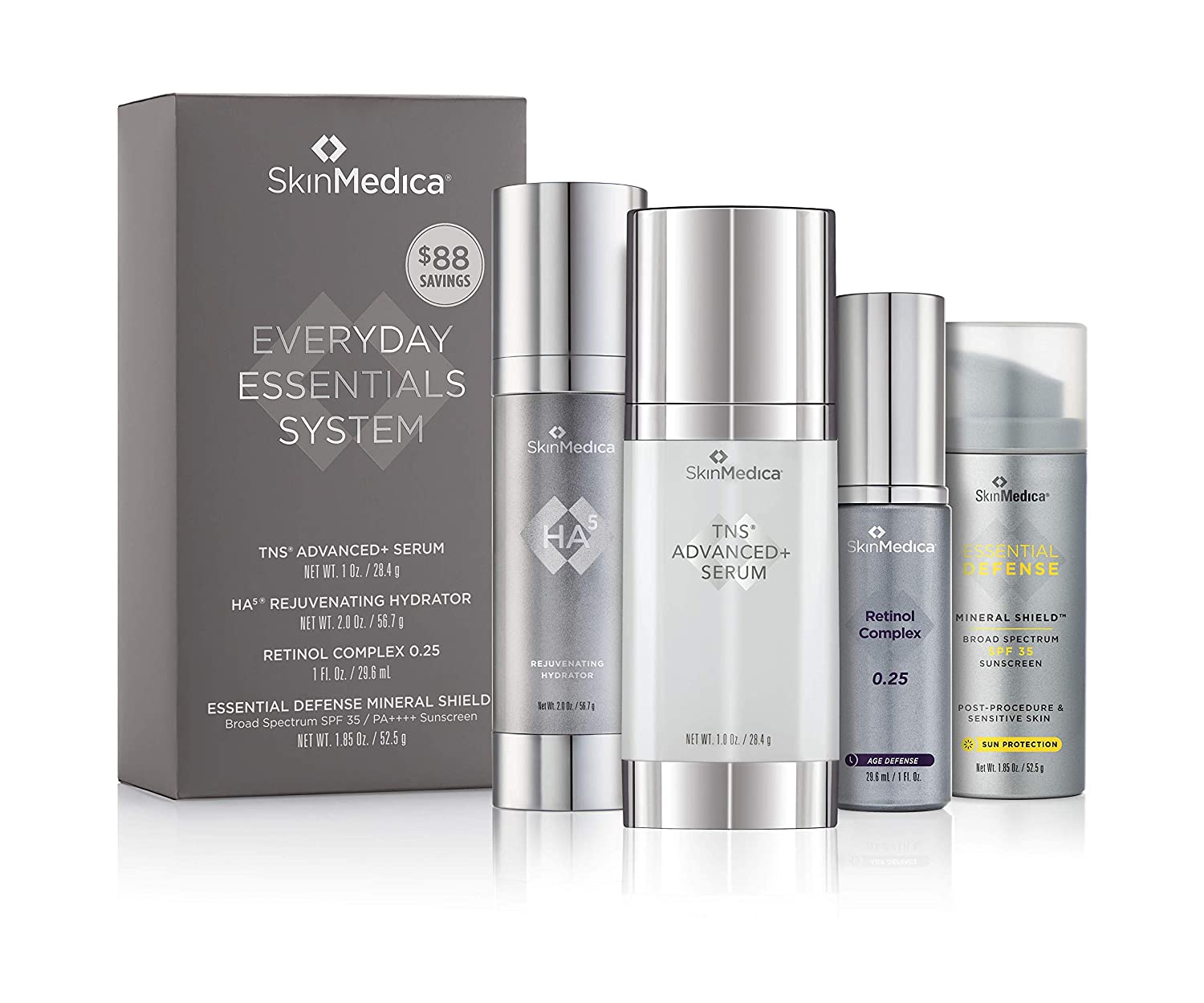 SkinMedica Everyday Essentials System with TNS® Advanced+ Serum (4-Piece Set)